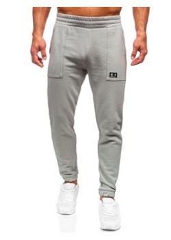 Szare spodnie męskie joggery dresowe z bawełny organicznej 4F SPMD010 ze sklepu Denley w kategorii Spodnie męskie - zdjęcie 158494256