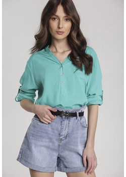 Miętowa Koszula Rainy ze sklepu Renee odzież w kategorii Koszule damskie - zdjęcie 158529568