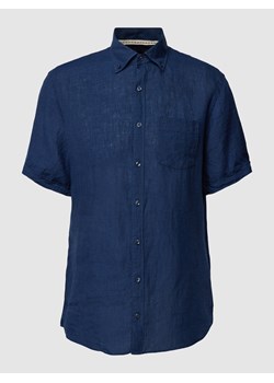 Koszula biznesowa z lnu z kołnierzykiem typu button down ze sklepu Peek&Cloppenburg  w kategorii Koszule męskie - zdjęcie 158594996