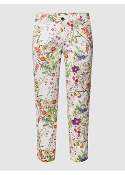 Chinosy o kroju slim fit ze wzorem na całej powierzchni model ‘JACQUELINE CURVY’ ze sklepu Peek&Cloppenburg  w kategorii Spodnie damskie - zdjęcie 158621737