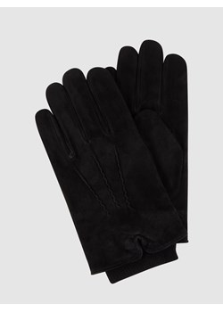 Rękawiczki ze skóry welurowej model ‘Cortado’ ze sklepu Peek&Cloppenburg  w kategorii Rękawiczki męskie - zdjęcie 158644378