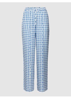Spodnie materiałowe z wzorem na całej powierzchni ze sklepu Peek&Cloppenburg  w kategorii Spodnie damskie - zdjęcie 158667079