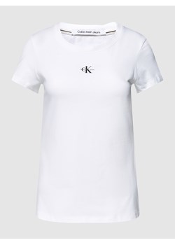 T-shirt z nadrukiem z logo model ‘MICRO MONOLOGO’ ze sklepu Peek&Cloppenburg  w kategorii Bluzki damskie - zdjęcie 158669936