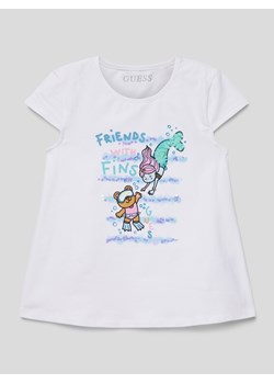 T-shirt z nadrukowanym motywem ze sklepu Peek&Cloppenburg  w kategorii Bluzki dziewczęce - zdjęcie 158674768