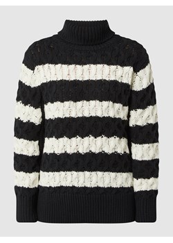 Sweter z wywijanym kołnierzem z mieszanki bawełny ze sklepu Peek&Cloppenburg  w kategorii Swetry damskie - zdjęcie 158687357
