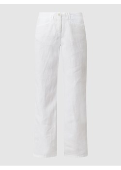 Spodnie lniane o kroju relaxed fit z wpuszczanymi kieszeniami model ‘Farina’ ze sklepu Peek&Cloppenburg  w kategorii Spodnie damskie - zdjęcie 158704956