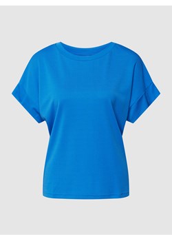 T-shirt z prążkowanym okrągłym dekoltem ze sklepu Peek&Cloppenburg  w kategorii Bluzki damskie - zdjęcie 158712307