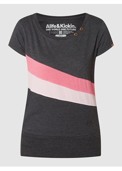 T-shirt z paskami w kontrastowym kolorze model ‘Clea’ ze sklepu Peek&Cloppenburg  w kategorii Bluzki damskie - zdjęcie 158735295