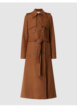 Płaszcz wełniany z paskiem w talii model ‘Charlotte’ ze sklepu Peek&Cloppenburg  w kategorii Płaszcze damskie - zdjęcie 158735309