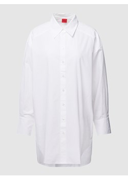 Długa bluzka z kołnierzykiem koszulowym model ‘Ennia’ ze sklepu Peek&Cloppenburg  w kategorii Koszule damskie - zdjęcie 158785009