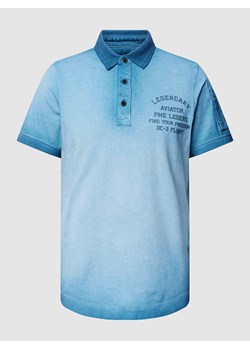Koszulka polo z czystej bawełny z efektem sprania ze sklepu Peek&Cloppenburg  w kategorii T-shirty męskie - zdjęcie 158798346