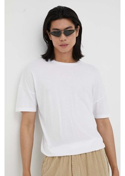 American Vintage t-shirt bawełniany kolor biały gładki ze sklepu ANSWEAR.com w kategorii T-shirty męskie - zdjęcie 158827135