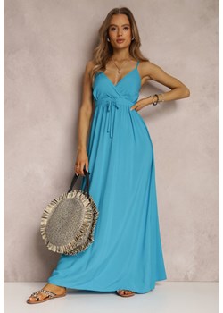 Niebieska Sukienka z Wiskozy Anomaria ze sklepu Renee odzież w kategorii Sukienki - zdjęcie 158827256