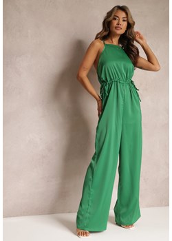 Zielony Długi Kombinezon ze Ściągaczem z Boku Notasia ze sklepu Renee odzież w kategorii Kombinezony damskie - zdjęcie 158827335