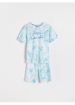 Reserved - Bawełniana piżama Smerfy - Niebieski ze sklepu Reserved w kategorii Odzież dla niemowląt - zdjęcie 158830639