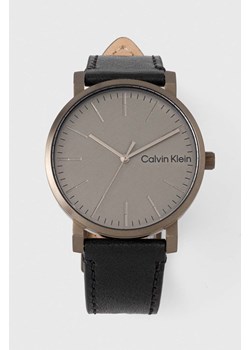 Calvin Klein zegarek męski kolor czarny ze sklepu ANSWEAR.com w kategorii Zegarki - zdjęcie 158834185