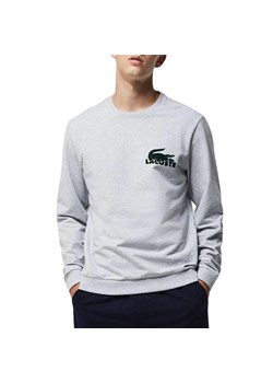 Bluza Lacoste Cotton Fleece Indoor Sweatshirt SH7477-Y9K - szara ze sklepu streetstyle24.pl w kategorii Bluzy męskie - zdjęcie 158838426