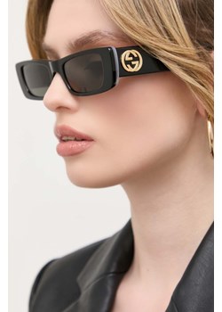 Gucci okulary przeciwsłoneczne damskie kolor czarny ze sklepu ANSWEAR.com w kategorii Okulary przeciwsłoneczne damskie - zdjęcie 158842656