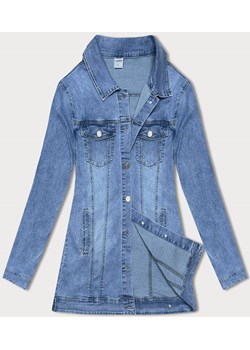 Długa kurtka jeansowa niebieska (GD8750-LK) ze sklepu goodlookin.pl w kategorii Kurtki damskie - zdjęcie 158853105