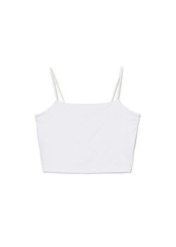 Cropp - Biały crop top - biały ze sklepu Cropp w kategorii Bluzki damskie - zdjęcie 158853226