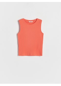 Reserved - Top w prążek - Pomarańczowy ze sklepu Reserved w kategorii Bluzki dziewczęce - zdjęcie 158853528