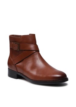 Botki Clarks Hamble Buckle 261510114 Dark Tan Leather ze sklepu eobuwie.pl w kategorii Botki - zdjęcie 158854739
