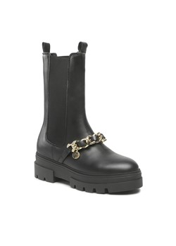 Sztyblety Tommy Hilfiger Monochromatic Chelsea Boot Chain FW0FW07046 Black BDS ze sklepu eobuwie.pl w kategorii Workery damskie - zdjęcie 158854896