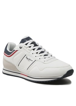 Sneakersy Pepe Jeans PMS30907 White 800 ze sklepu eobuwie.pl w kategorii Buty sportowe męskie - zdjęcie 158864688