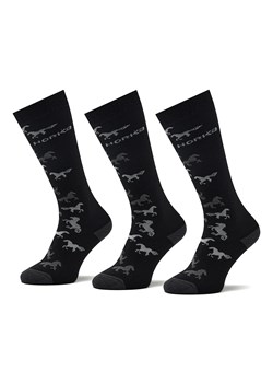 Zestaw 3 par wysokich skarpet unisex Horka Riding Socks 145450-0000-0203 H Black/Grey ze sklepu eobuwie.pl w kategorii Skarpetki dziecięce - zdjęcie 158898995