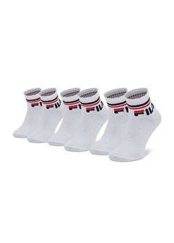 Zestaw 3 par wysokich skarpet dziecięcych Fila Calza Quater F8338 White 300 ze sklepu eobuwie.pl w kategorii Skarpetki dziecięce - zdjęcie 158906958