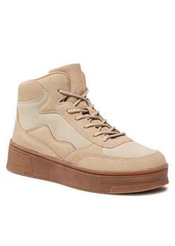 Sneakersy Nylon Red WAG1152105A-02 Beige ze sklepu eobuwie.pl w kategorii Buty sportowe damskie - zdjęcie 158920576