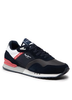 Sneakersy Pepe Jeans London One Cover M PMS30872 Navy 595 ze sklepu eobuwie.pl w kategorii Buty sportowe męskie - zdjęcie 158925018
