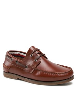 Mokasyny Tommy Hilfiger Th Boat Shoe Core Leather FM0FM04506 Carob Chocolate GT2 ze sklepu eobuwie.pl w kategorii Mokasyny męskie - zdjęcie 158938109