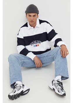 Tommy Jeans bluza bawełniana męska kolor granatowy wzorzysta ze sklepu ANSWEAR.com w kategorii Bluzy męskie - zdjęcie 158966277