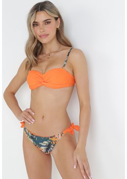 Pomarańczowe Wzorzyste Bikini Push Up Gatlina ze sklepu Born2be Odzież w kategorii Stroje kąpielowe - zdjęcie 158966676