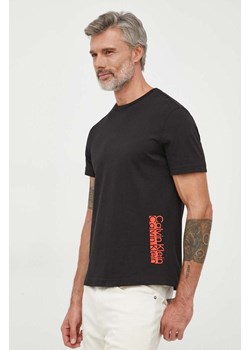 Calvin Klein t-shirt bawełniany kolor czarny z nadrukiem ze sklepu ANSWEAR.com w kategorii T-shirty męskie - zdjęcie 158972687