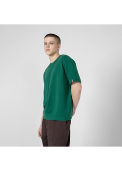 Męski t-shirt gładki OUTHORN OTHSS23TTSHM448 - zielony ze sklepu Sportstylestory.com w kategorii T-shirty męskie - zdjęcie 158975278