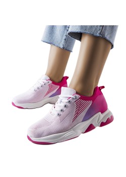 Inna Biało-różowe sneakersy Genet białe ze sklepu ButyModne.pl w kategorii Buty sportowe damskie - zdjęcie 158976388