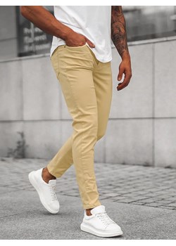 Spodnie jeansowe męskie beżowe OZONEE E/5388/02 ze sklepu ozonee.pl w kategorii Jeansy męskie - zdjęcie 158978909