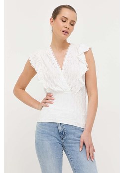 Morgan bluzka damska kolor biały gładka ze sklepu ANSWEAR.com w kategorii Bluzki damskie - zdjęcie 158998329