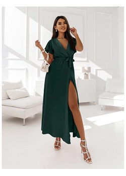 Elegancka sukienka maxi CAROLINE - butelkowa zieleń ze sklepu magmac.pl w kategorii Sukienki - zdjęcie 158999645