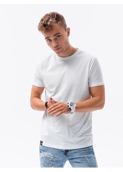 T-shirt męski z nadrukiem - biały V1 S1682 ze sklepu ombre w kategorii T-shirty męskie - zdjęcie 159003178