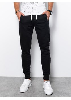 Spodnie męskie dresowe - czarne V1 P867 ze sklepu ombre w kategorii Spodnie męskie - zdjęcie 159003276