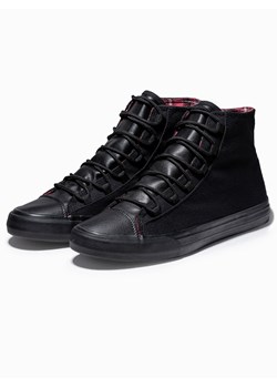 Buty męskie sneakersy - czarne V1 T378 ze sklepu ombre w kategorii Trampki męskie - zdjęcie 159003708