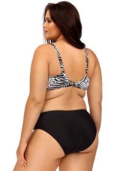 Dwuczęściowy strój kąpielowy Plus Size L3123/3, Kolor czarny-wzór, Rozmiar 38D, Lorin ze sklepu Intymna w kategorii Stroje kąpielowe - zdjęcie 159008898