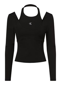 Calvin Klein Jeans Damska koszulka z długim rękawem Kobiety Dżersej czarny jednolity ze sklepu vangraaf w kategorii Bluzki damskie - zdjęcie 159012635