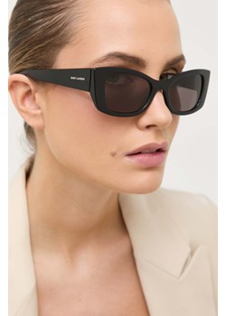 Saint Laurent okulary przeciwsłoneczne damskie kolor czarny ze sklepu ANSWEAR.com w kategorii Okulary przeciwsłoneczne damskie - zdjęcie 159018745