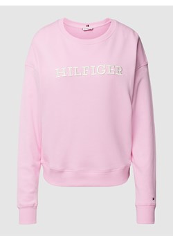 Bluza z bawełny z detalem z logo ze sklepu Peek&Cloppenburg  w kategorii Bluzy damskie - zdjęcie 159061889