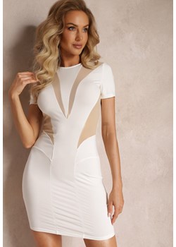 Biała Sukienka Mini z Elastycznej Tkaniny Fimese ze sklepu Renee odzież w kategorii Sukienki - zdjęcie 159068215