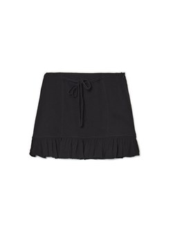 Cropp - Czarna spódniczka z wiązaniem - czarny ze sklepu Cropp w kategorii Spódnice - zdjęcie 159078975